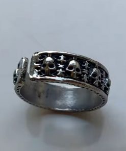 Vintage Gothic Skull Adjustable Ring | Open Band Biker Jewelry | Secure Checkout | Tracked Shipping | 7-Day Easy Returns - Image 5